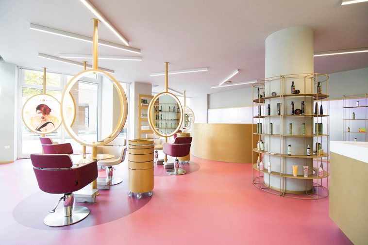 Hair Salon Decoration Design, concept of hair salons, Texhair, hairdresser chain, North Italy