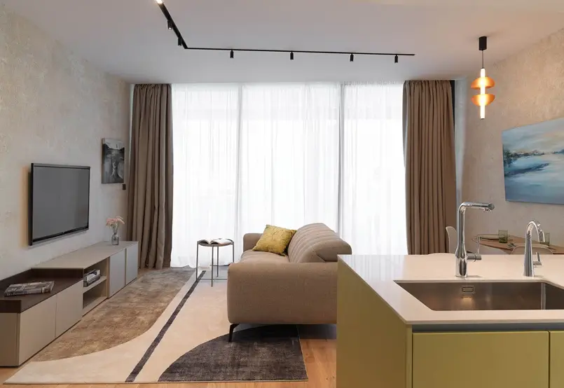 One-Bedroom Apartment Living Room Design, Archi-living.com