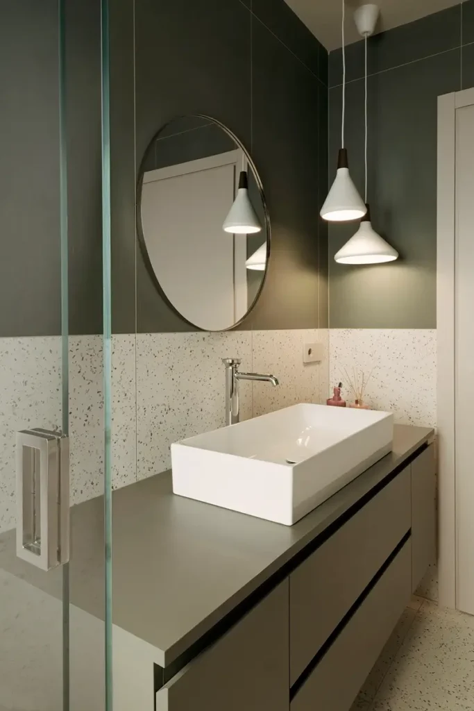 green bathroom ideas for an apartment, archi-living.com