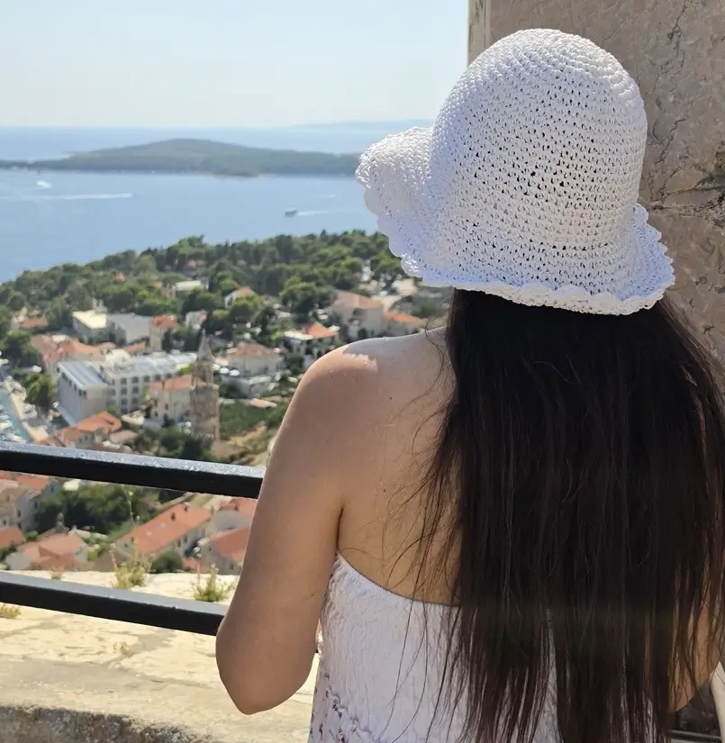 Danica Maričić, Editor-in-Chief of Archi-living.com and Travel Content Creator, in Fortica, the Spanish Fortress in Hvar