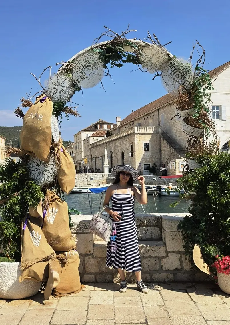 Danica Maričić, Editor-in-Chief of Archi-living.com and Travel Content Creator, in Hvar Town