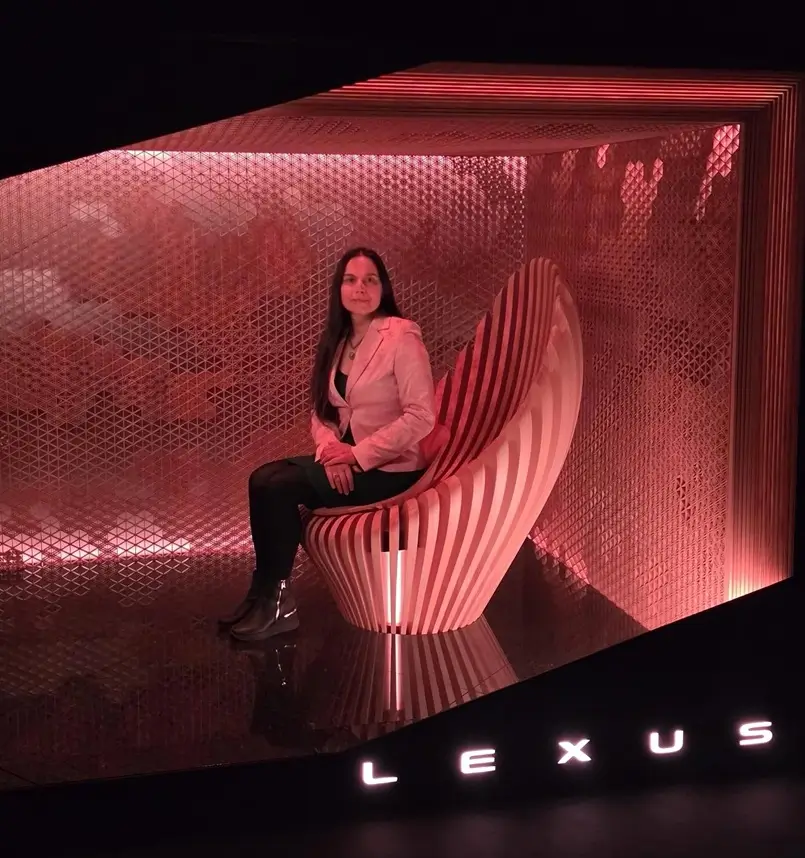 Danica Maričić, Editor-in-Chief of Archi-living.com, at the Lexus Event "SPACE" and "Discover Your Space," Installation “The Crafted Cosmos” by Japanese Craftsmen with Lexus In-House Designers, Archi-living.com