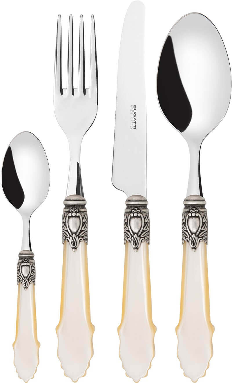 casa bugatti flatware,classic themed cutlery set,creative cutlery creations,italian design tableware cutlery,luxury table setting ideas,