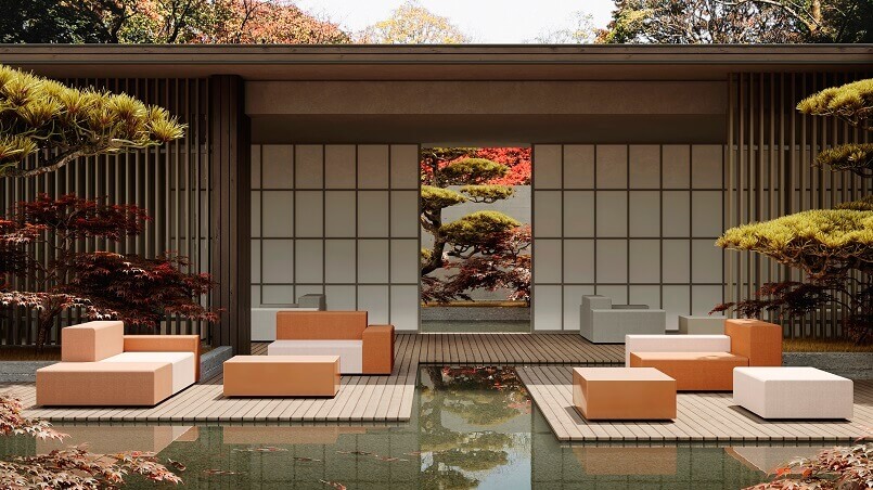 modular seating for outdoor,designer solution for outdoor seating,poolside furniture ideas,archi-living.com,terrace design ideas,
