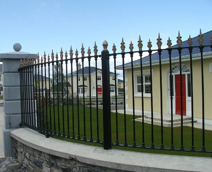 Security Fence Ideas For The Home And, Wrought Iron Garden Fencing Ideas