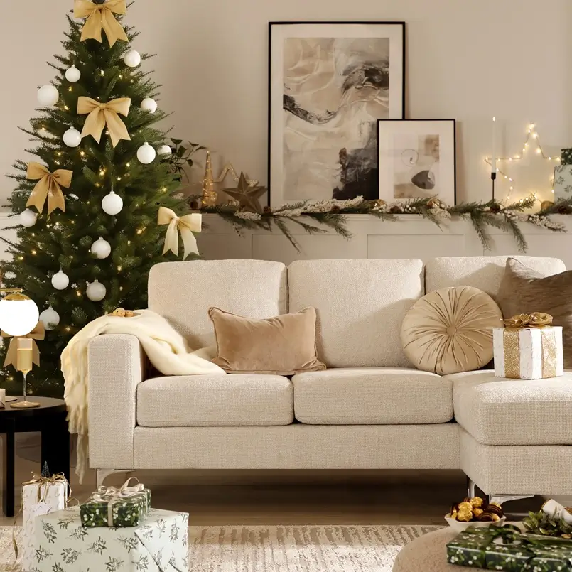 Expert Tips on Creating Contemporary Holiday Decor in White and Gold, Amthal Karim, Head of Design at Furniture And Choice