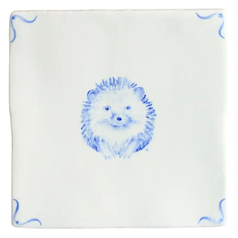 hedgehog tile for walls, Hand-Painted Tiles Inspired by the Charm of English Gardens, Archi-living.com, Marlborough Tiles