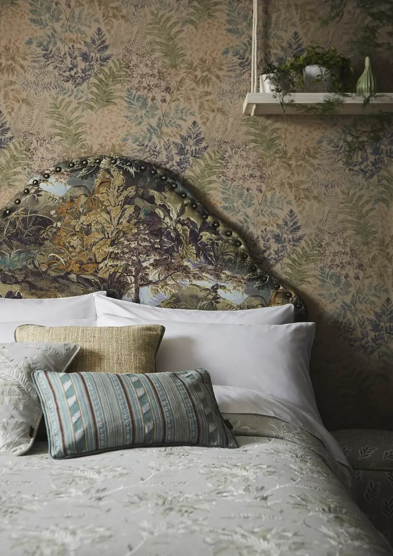 colorful bedroom design, upholstered bed headboard, archi-living.com