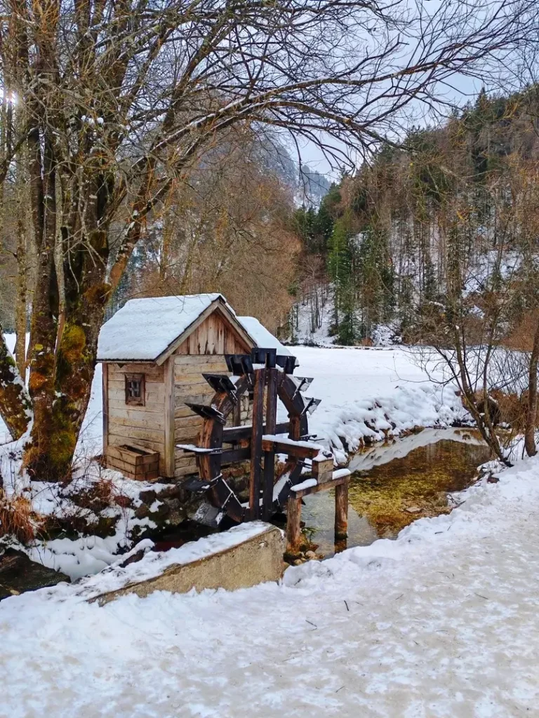 rustic wooden watermill by Lake Jasna, Archi-living.com