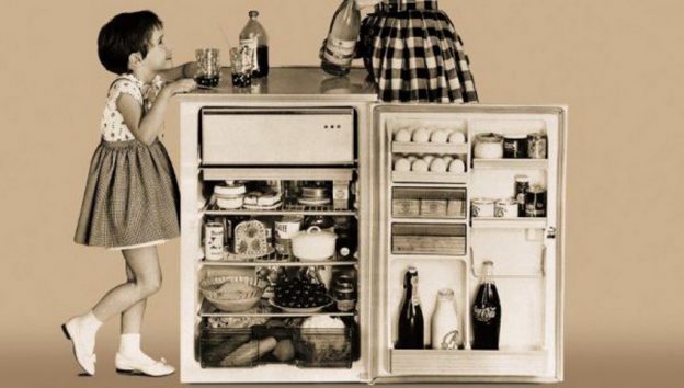 food storage fridge,old fridge photo,kitchen history of the home,kitchen design ideas,home design history,