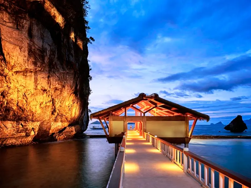 luxury resort el nido, boathouse with a bridge, archi-living.com