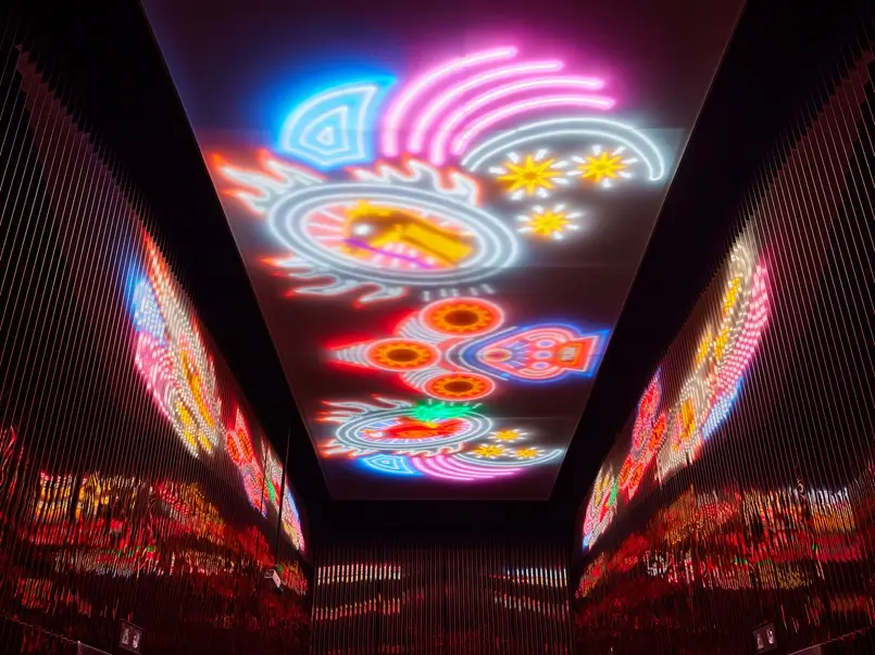 hotel elevator with colorful lighting, archi-living.com