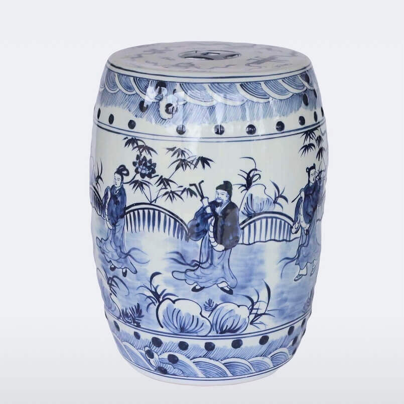 stool barrel ceramic,blue and white ceramic decor,blue and white asian pottery,archi-living.com,chinese style furniture