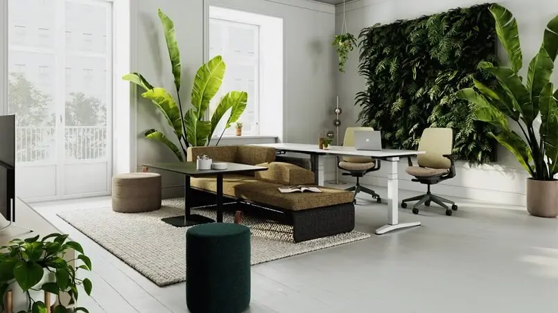 greenery in office design, archi-living.com