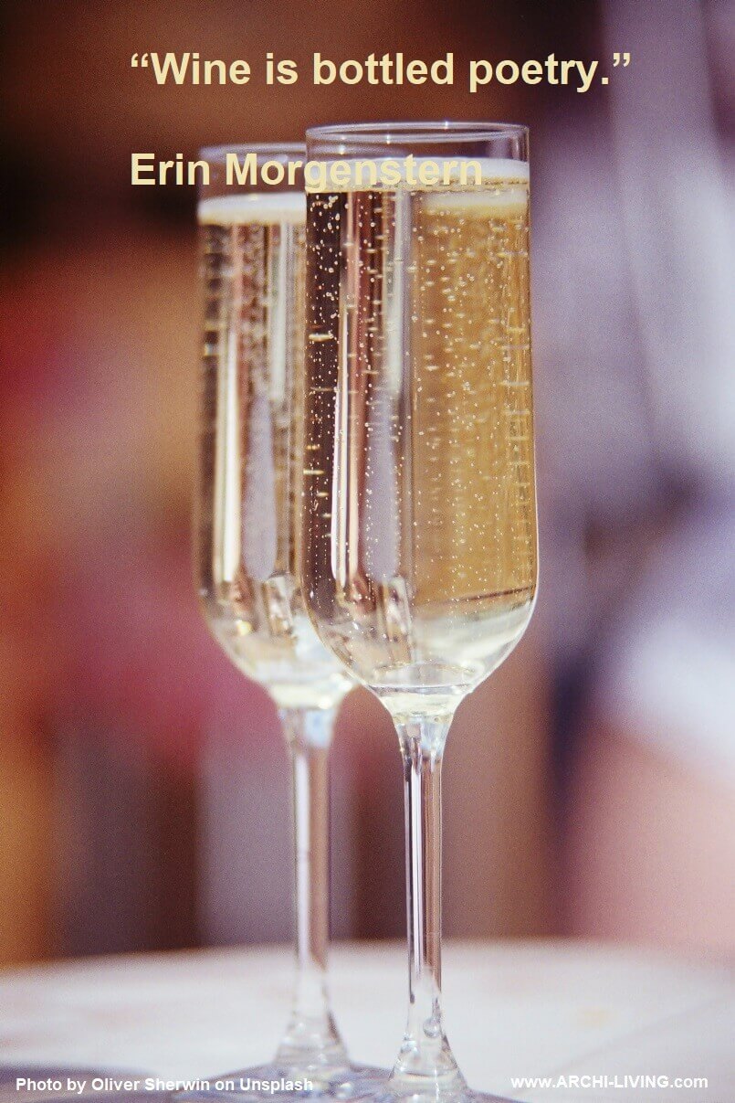 two champagne glasses,wine poetry quotes,