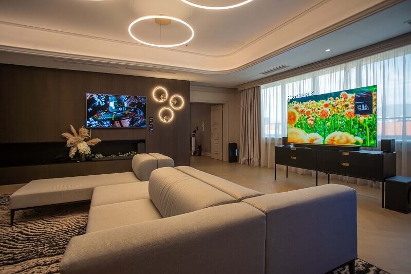 samsung new tv release 2022,samsung home appliances,sheraton zagreb hotel,luxury living room ideas,presidential suite,