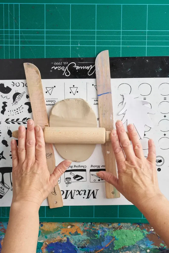 Step Two for Creating Matisse-Inspired Christmas Tree Decorations, Annie Sloan