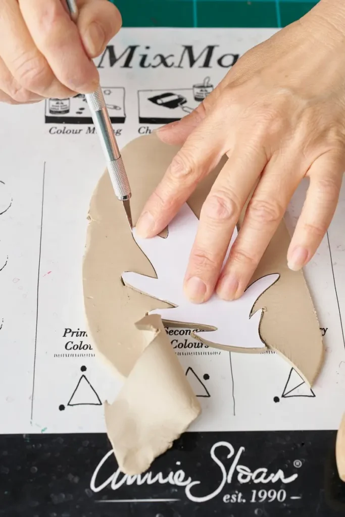 Step Three for Creating Matisse-Inspired Christmas Tree Decorations, Annie Sloan