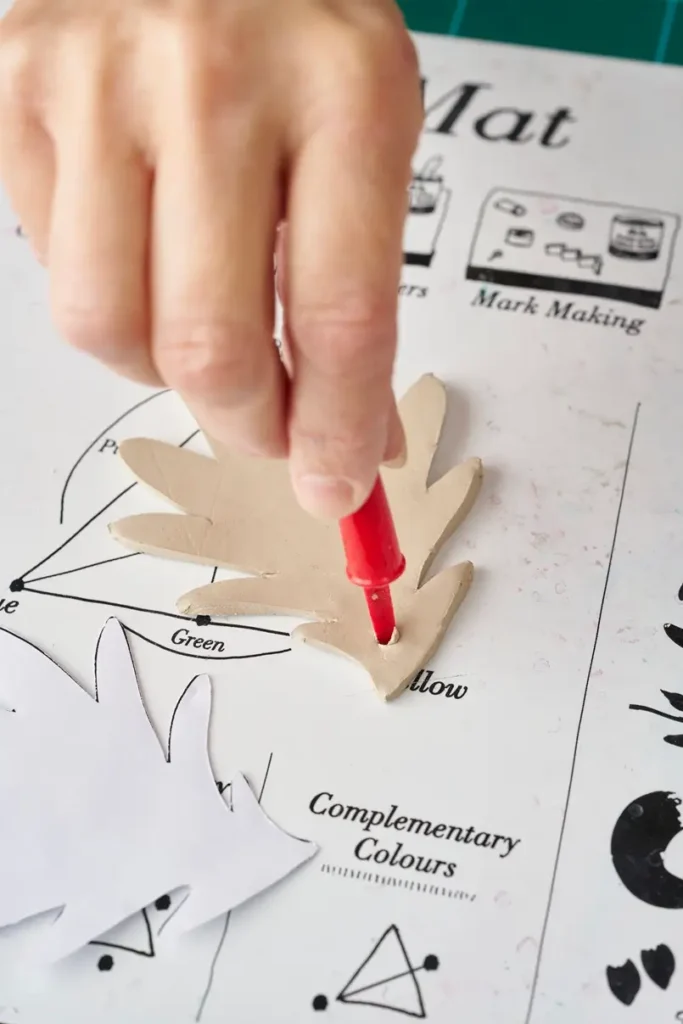 Step Four for Creating Matisse-Inspired Christmas Tree Decorations, Annie Sloan