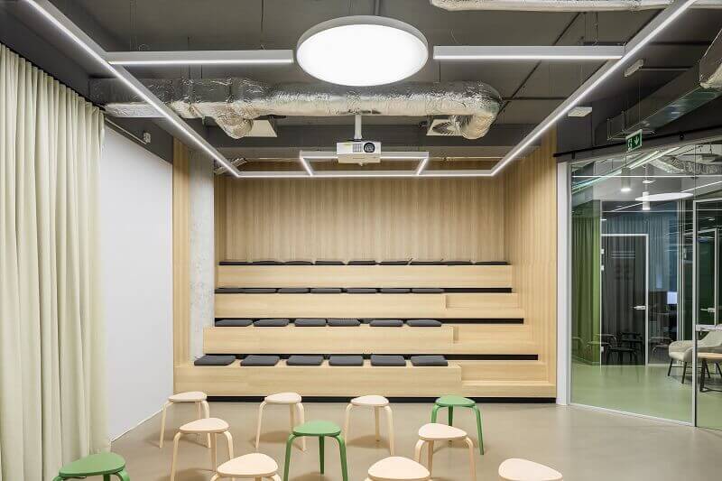 lecture hall office,brigada dizajn u hrvatskoj,croatian tech companies,it company office interior design,