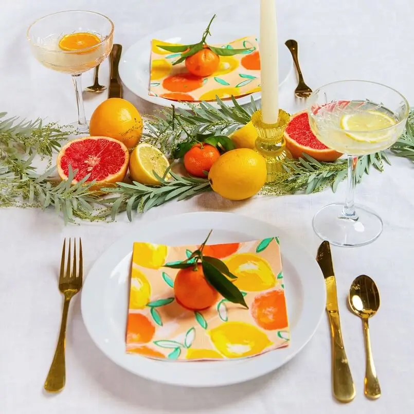 Talking Tables, Citrus Colored Table Decor, Archi-living.com