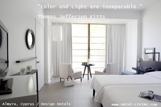 thomas jefferson kitts quotes,inspiring quotes about color and light,color photo quotes,white bedroom design inspiration,almyra design hotel paphos,
