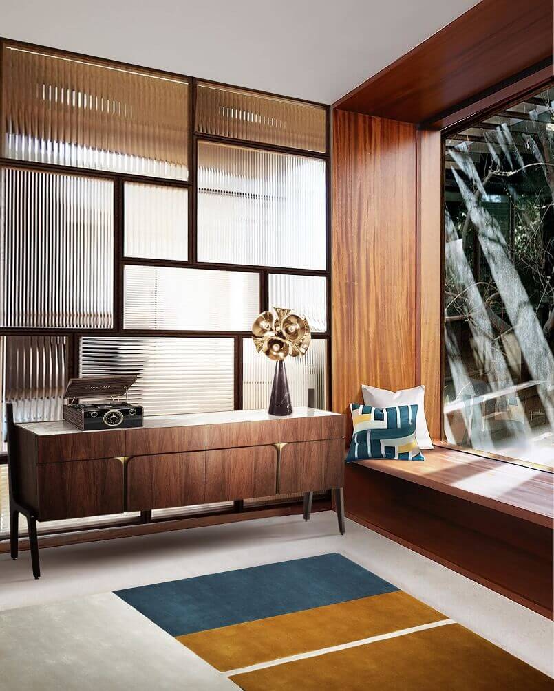mid century style furniture,vittorio gassman attore,high end wooden interior design,designer walnut sideboard,furniture inspired by flowers,