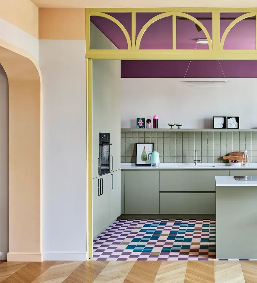 Interior Architecture Project Residenza B05: Color as a Key Element in Organizing Space, Archi-living.com