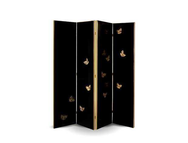 butterfly screen ideas,gold and black screen design,butterfly decor ideas,luxury furniture brands,bedroom screen dividers,