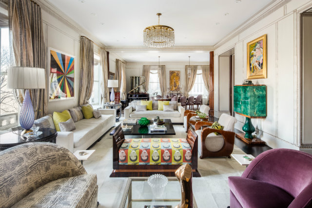 Frank Lloyd Wright's Plaza apartment,famous architects,luxury living room design,art deco living room design,art deco apartment design,
