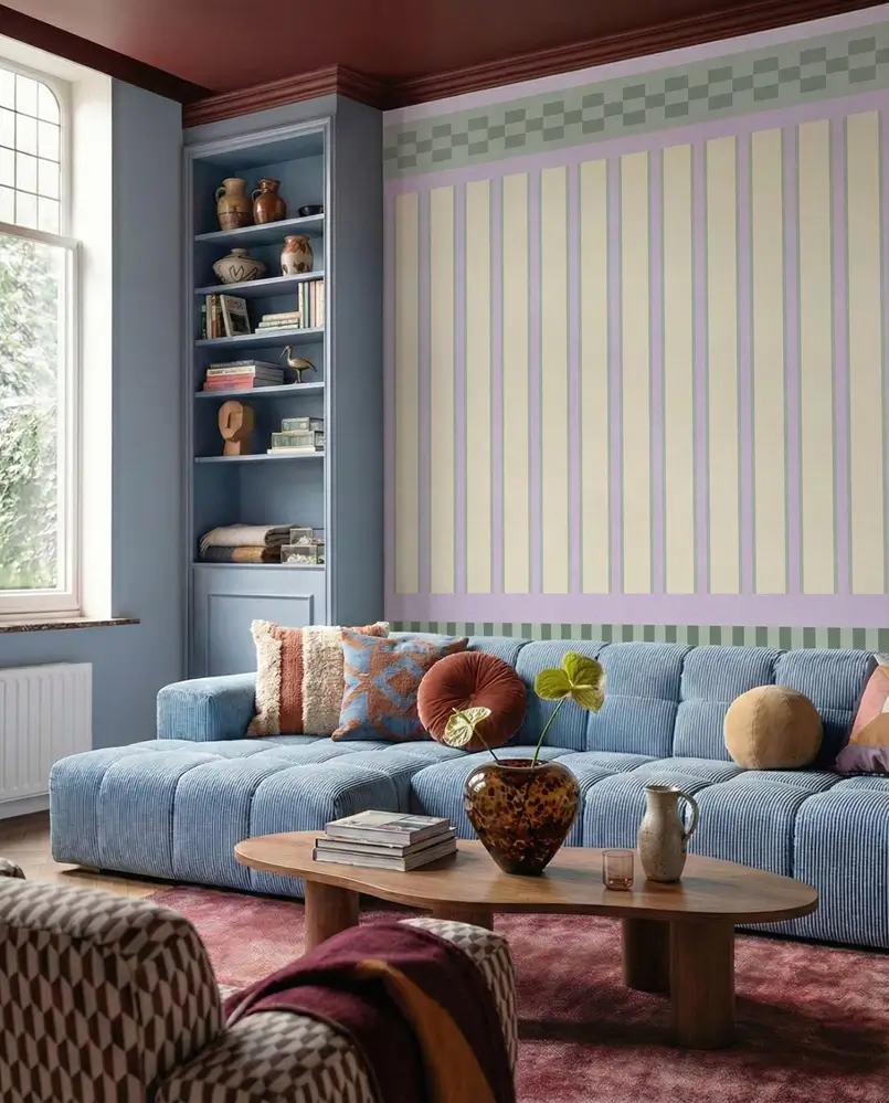 Precise Striped Lines Light Purple Wallpaper for Living Room Decor, Archi-living.com, Photowall