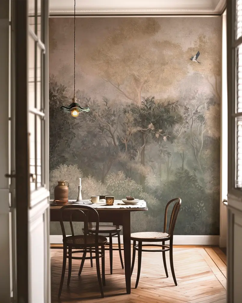 nature-inspired wallpaper for dining room decor, Photowall, Archi-living.com