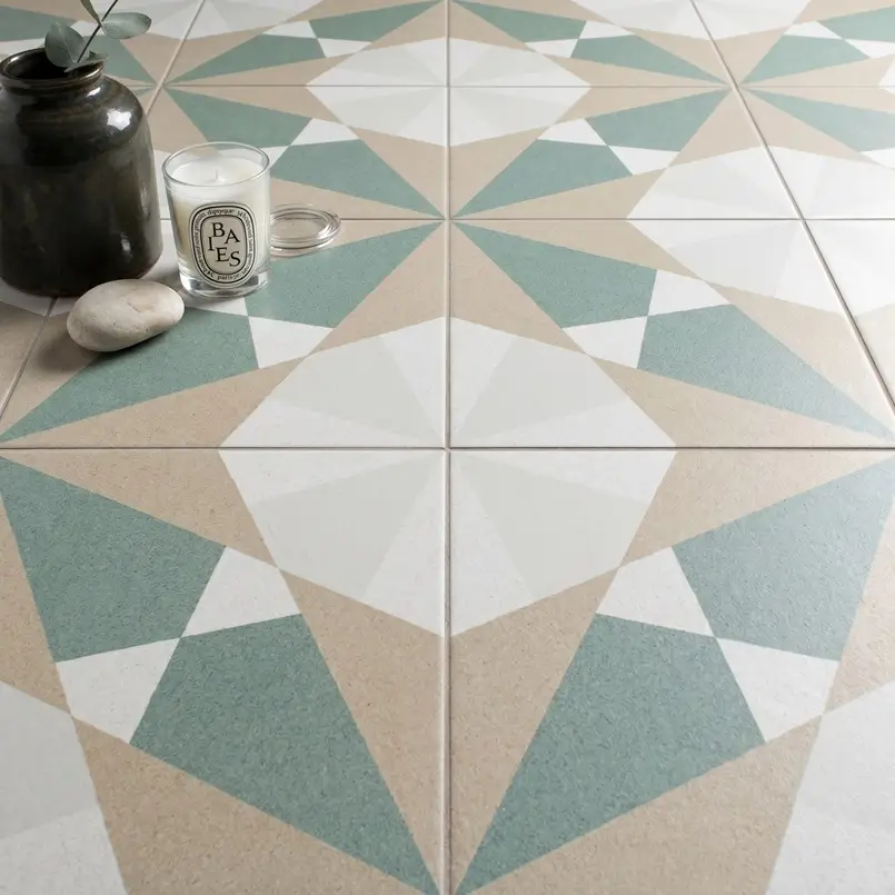 porcelain tiles in green and beige from Porcelain Superstore, Archi-living.com