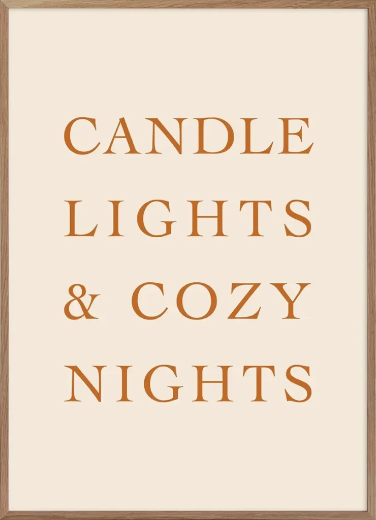 Candle Lights & Cozy Nights poster, Archi-living.com