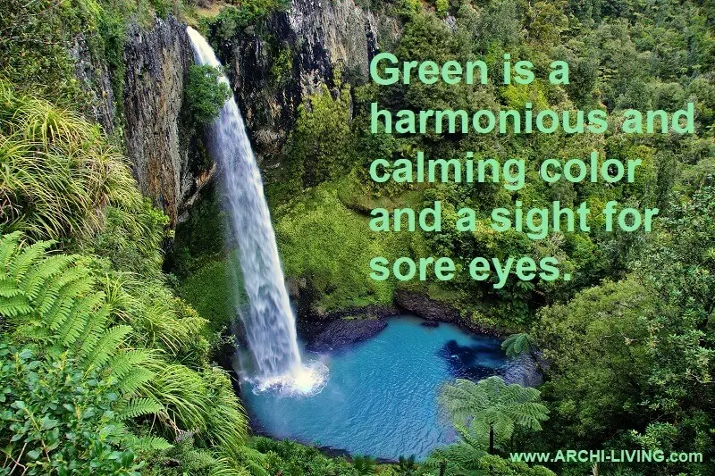 Green is a harmonious and calming color and a sight for sore eyes, archi-living.com