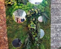 designer vertical gardens,vertical garden with mirror,green walls living room,plants on the wall ideas,small designer garden ideas,